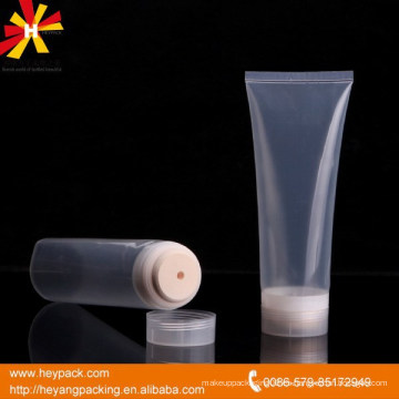 Tubo transparente de 200 ml con tapa de cabeza de esponja para maquillaje de base